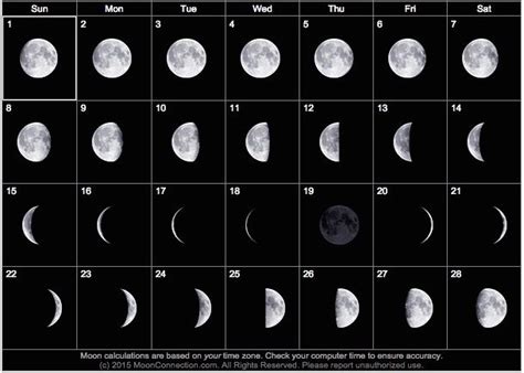 Moon Calendar - Free Download Printable Calendar Templates