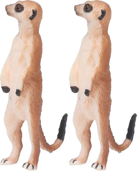 2pcs Small Meerkat Toy, Meerkat Model Animal Cognitive Toys Lifel