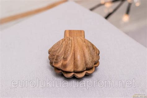 Купить Деревянная шкатулка для колец в виде ракушки, коробочка для ...