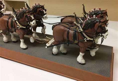 Vintage Budweiser Clydesdale 8-Horse Hitch AMT Model Kit- Built up ...