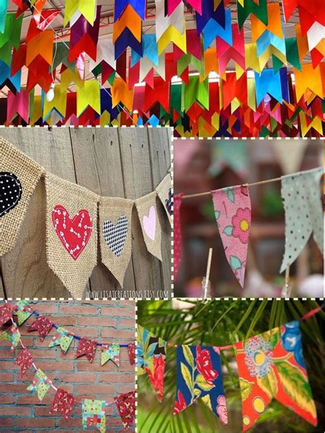 Bandeirinha Festa Junina Decorada - 35 ideias para a decoração da sua festa junina - Simples Decoração