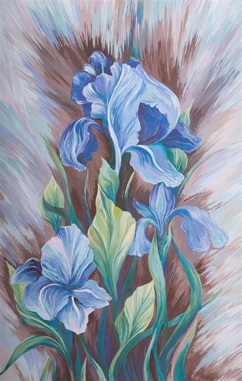 Рисунки цветов гуашью для дошкольников и школьников.