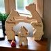 Wooden Bear Family Puzzle,engraved Family Name Puzzle,family Keepsake ...