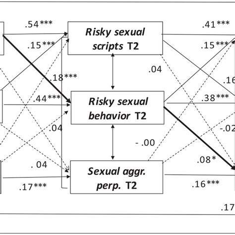 path model  risky sexual scripts risky sexual behavior  sexual