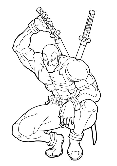 deadpool coloring pages 3