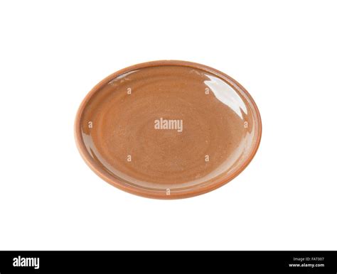 brown ceramic dinner plate stock photo alamy