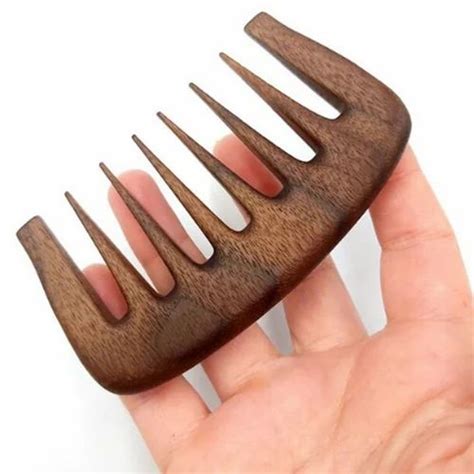brown wooden small comb  professional    piece  sambhal