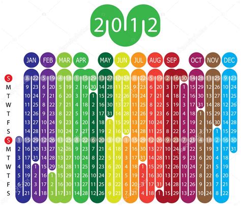 Calendar 2012 — Stock Vector © artcasta #5807750