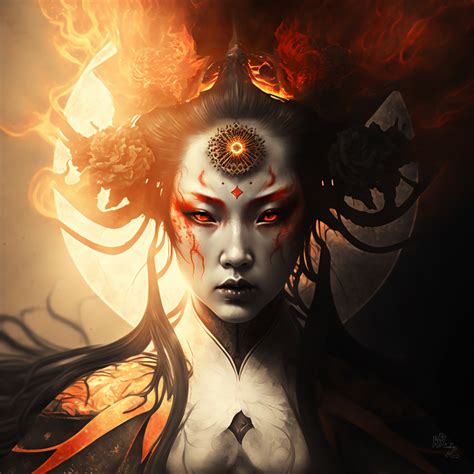 ArtStation - AMATERASU (JAPANESE SUN GODDESS WHO IS THE ANCESTRESS OF