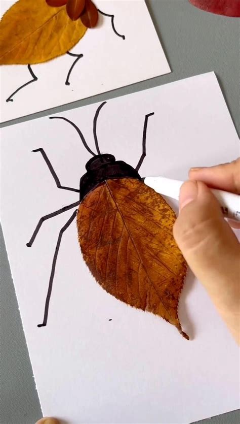 Create Cute Leaf Bug Art with Simple Materials in 2025 | Summer crafts ...
