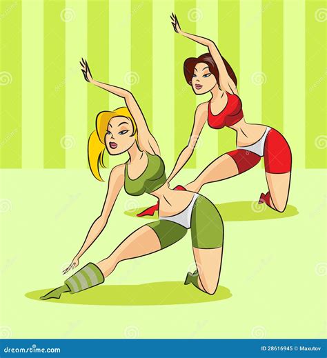 Women fitness stock vector. Illustration of exercise - 28616945