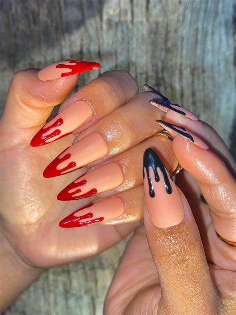 Creepy Dripping Blood Nails/ Halloween Press on Nails - Etsy