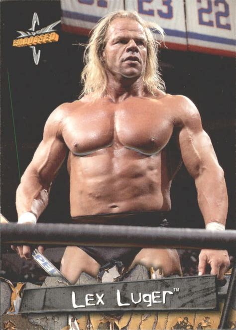 wcw embossed topps lex luger  pro wrestling fandom