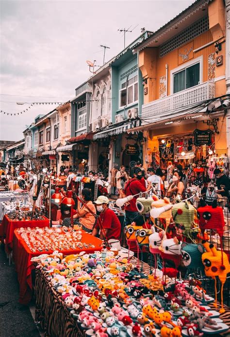 Phuket Old Town Night Market in Thailand, South East Asia Editorial Stock Photo - Image of crowd ...