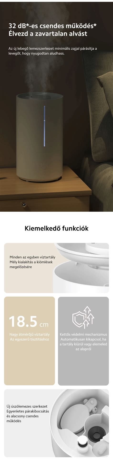 Xiaomi Smart Humidifier 2 (BHR6026EU) 4.5 literes okos párás