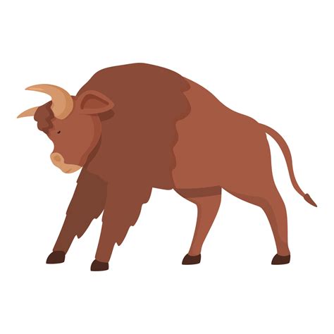 Mammal bison icon cartoon vector. Animal bull 23110931 Vector Art at