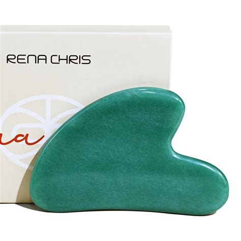 Buy Rena Chris Gua Sha Facial Tools, Natural Jade Stone Guasha Tool
