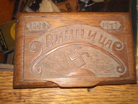 Cool find-**WWII Trench Art Cigarette box**-Swastika w/Ukrainian ...