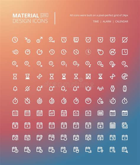 material design icon set material design solid icons set stock vector
