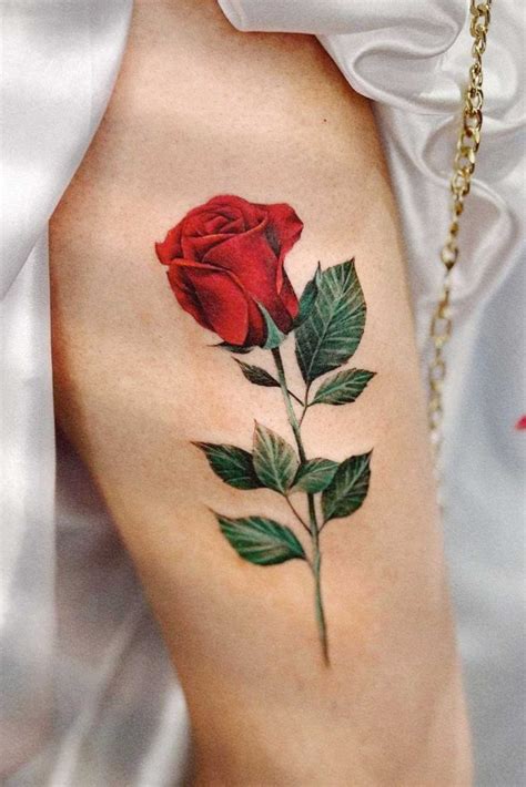 Red Rose Flower Tattoo Meanings Female - Infoupdate.org