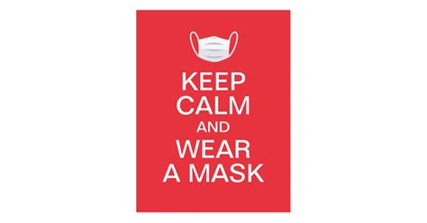 Keep calm and wear a mask postcard | Zazzle.com