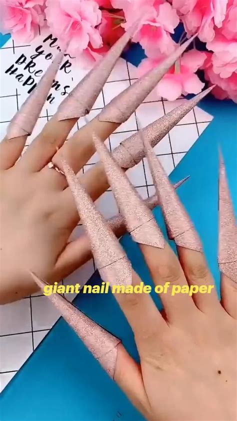 giant nail made of paper | Paper crafts, Diy gifts, Easy paper crafts diy