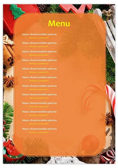 Menu pro kavárnu ve Wordu – kalendare.su
