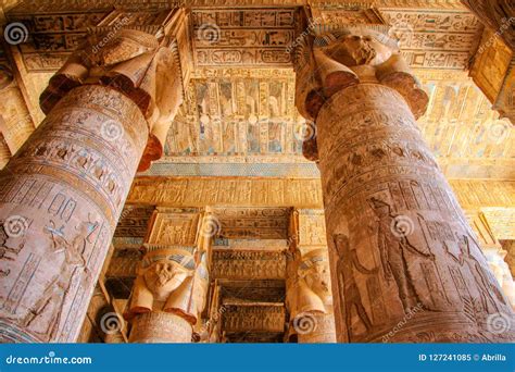Temple Of Dendera. Detail . Egypt Royalty-Free Stock Photography ...