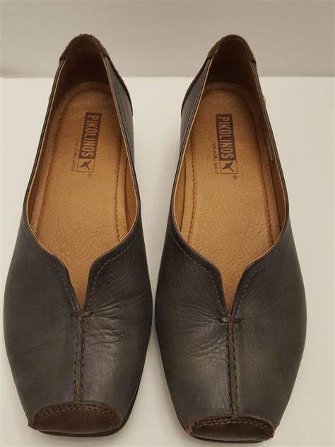 PIKOLINOS Classic Woman’s Brown Leather Slip On Pumps… - Gem