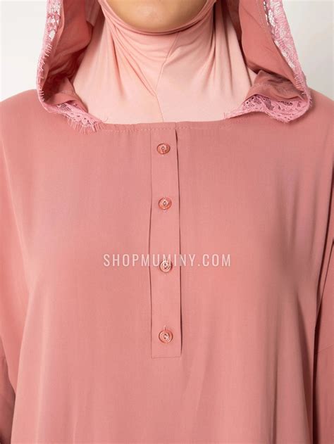 Pink Hooded One-Piece Prayer Dress, Prayer Clothes, Prayer Jilbab