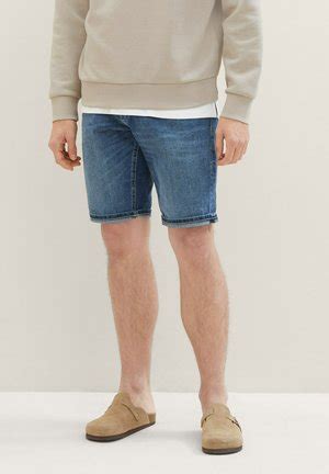 TOM TAILOR JOSH - Jeansshort - mid stone wash denim/blauw denim ...