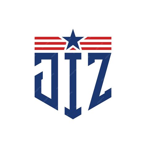 premium vector patriotic jiz logo  star  american flag straps