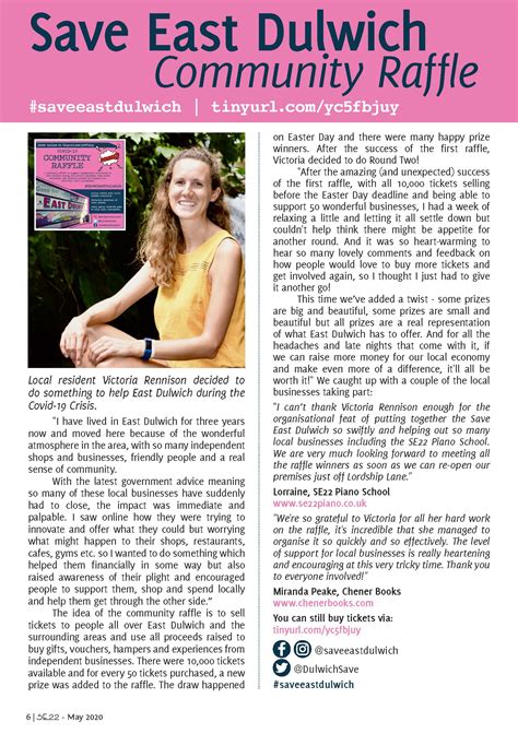 East Dulwich Businesses Say Thank You - Around Dulwich