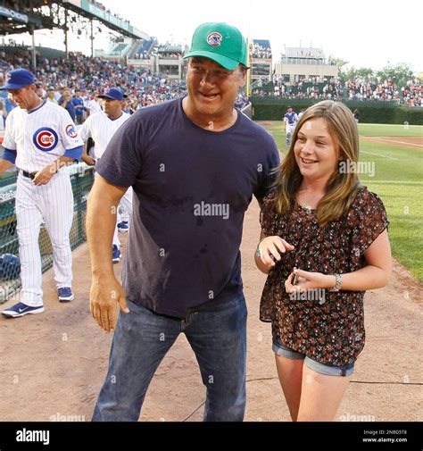 Actor Jim Belushi congratulates his daughter Jamison after she sang the ...