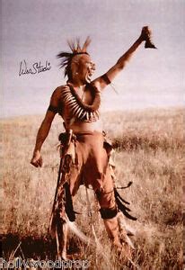 WES STUDI SIGNED DANCES WITH WOLVES PAWNEE INDIAN PHOTO POSTER ...