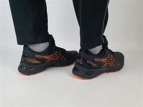 Купить Летние кроссовки мужские черные с оранжевым Asics Gel Nimbus 22 ...