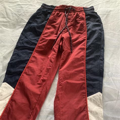 Bershka waterproof material joggers Very comfortable - Depop