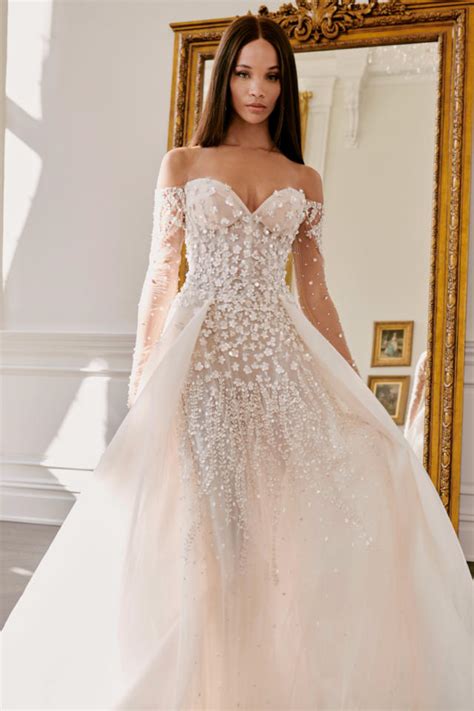 sasha sheer corset top ball gown iconic galia lahav couture