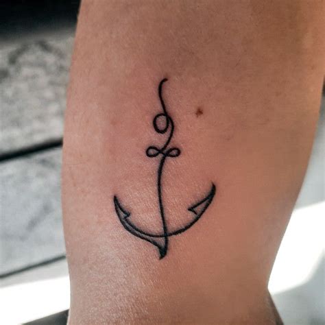Small anchor tattoo minimal linework – Artofit