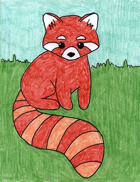 Draw a Red Panda · Art Projects for Kids