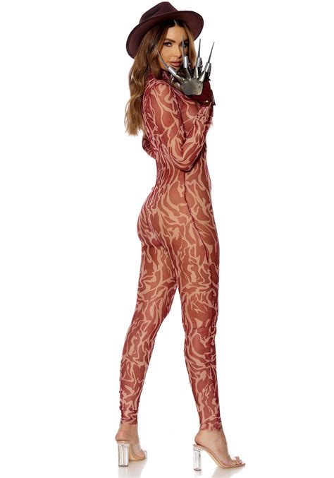 Nightmare Freddy Women's Jumpsuit Costume with Glove | Horror Movie Costumes