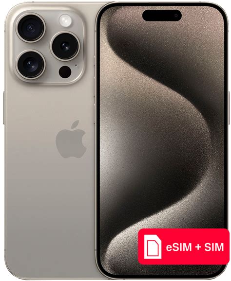 Смартфон Apple iPhone 15 Pro 256Gb eSIM + SIM Натуральный титан: купить ...