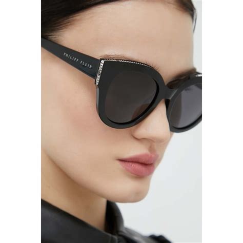 Слънчеви очила Philipp Plein в черно - GLAMI.bg