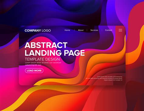 Landing Page Template Design 664764 Vector Art at Vecteezy