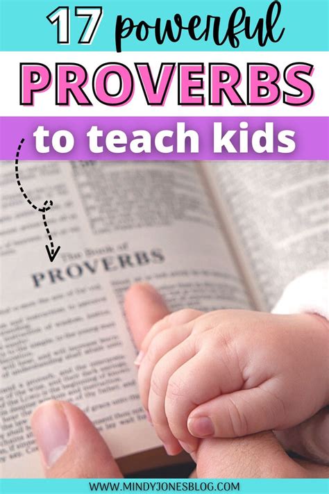 17 Bible Proverbs to Teach Your Children | Mindy Jones Blog