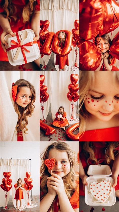 Фотосессия для девочки | Valentine photo shoot, Valentines day photos ...