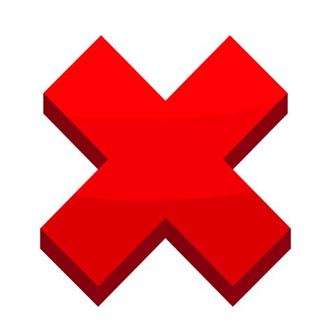 Red wrong mark game asset 2D icon transparent background 10833942 PNG