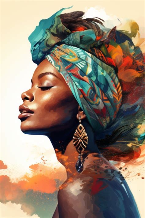 Colorful African American Portrait Art