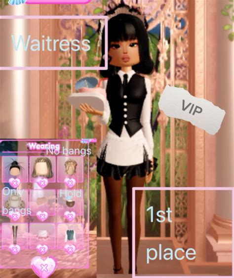 Dti theme waitress first place | Waitress outfit, Waitress outfit ideas