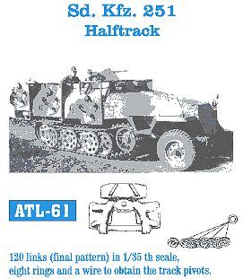 Fruilmodel SdKfz 251 Halftrack Tank Track Link Set (120 Links) Plastic ...